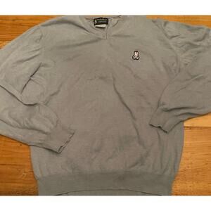 Psycho Bunny Cotton-Cashmere Lightweight Crew Sweater Size Large Rune Smallread